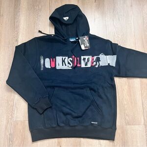 Vintage Quicksilver Hoodie Sweatshirt Navy Y2K Men’s‎ Size S NWT